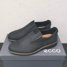 Ecco 爱步 Turn扭转系列 男士一脚蹬休闲GTX防水皮鞋510184 