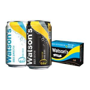 88VIP會(huì)員，Watsons 屈臣氏 蘇打汽水330mL*24聽(tīng)（原味20聽(tīng)+鹽味4聽(tīng)）*2件 送330mL*6聽(tīng)