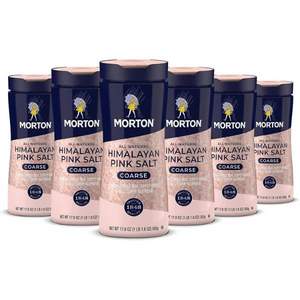 美国百年品牌，Morton 喜马拉雅粉红盐 粗粒 500g*6 件 
