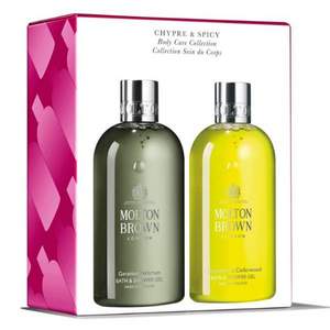 Molton Brown 摩顿布朗 天竺葵奈夫顿+豆蔻雪松香氛沐浴露礼盒 300ml*2瓶