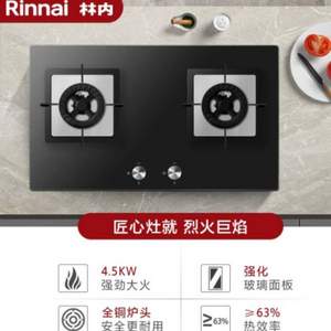 Rinnai 林内 2E01M 家用嵌入式燃气灶（天然气）