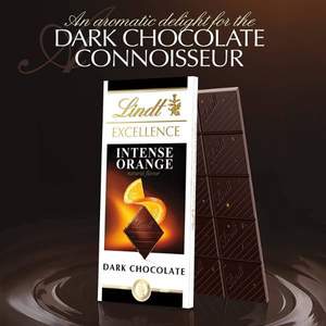 Lindt 瑞士莲 橘子味特级黑巧克力100g*12排