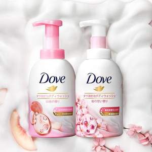 Dove 多芬 泡泡白桃＋樱花沐浴露套装 400ml*2瓶*2件