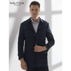 NAUTICA TAILORED 诺帝卡 男士平驳领单排扣风衣外套 2色