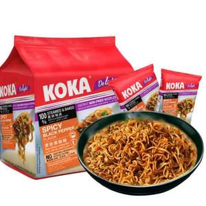 世界十大好吃面之一，KOKA 可口 非油炸方便面 85g*4袋*2件 赠2包
