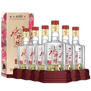 水井坊酒 臻酿八號 52度浓香型白酒500mL*6瓶整箱装 赠红酒750mL*3瓶+井台小酒100mL*3瓶+酒具套装