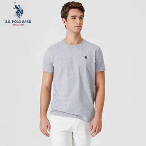 U.S. Polo Assn. 美国马球协会 2023春新款男士圆领短袖T恤 2色
