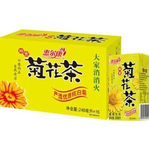 怀旧饮品，惠尔康 冬瓜茶/菊花茶 248mL*16瓶