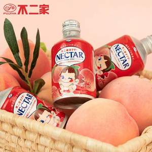 临期特价，日本原装进口 Fujiya 不二家 30%白桃果汁饮料290mL*3瓶