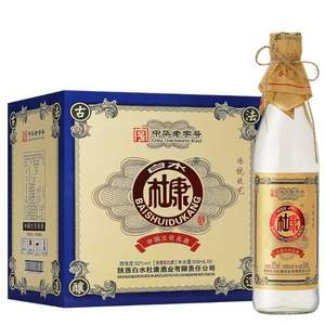 中华老字号，白水杜康 经典818酒 52度浓香型白酒 500ml*6瓶 整箱装