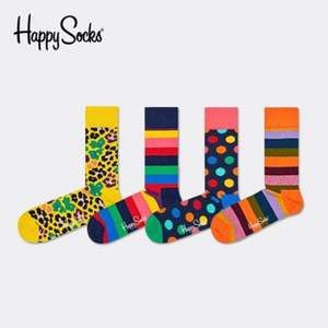 袜子界时尚担当，Happy Socks 女士潮牌彩色条纹袜 多款可选