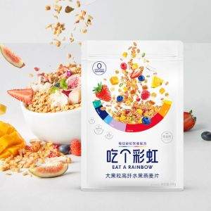 五谷磨房 吃个彩虹 大果粒高纤水果燕麦片400g*2件+赠100g*2袋