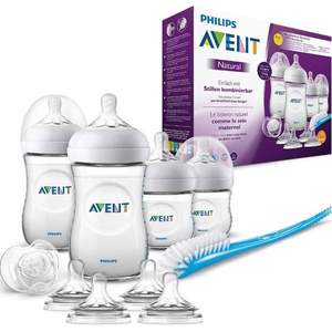 AVENT 新安怡 SCD301/02 自然原生奶瓶套装（125ml*2/260ml*2/奶嘴*4/安抚奶嘴/奶瓶刷）