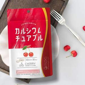 ISDG 医食同源 日本进口 女性咀嚼钙片 （樱桃味）60粒*4袋