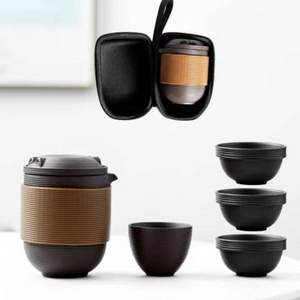 領藝 紫砂旅行茶具套裝 1壺4杯