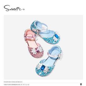 snoffy 斯纳菲 2023年夏季女童水晶亮片凉鞋公主鞋（23-35） 2色