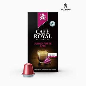 瑞士皇室专享品牌，Café Royal 芮耀 Lungo Forte 大杯馥特胶囊咖啡 强度8 10粒*10盒