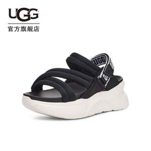 PLUS会员 ，UGG 女士厚底魔术贴休闲凉鞋 1125101