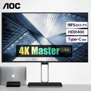 AOC 冠捷 U27U2DS 27英寸 NanoIPS显示器（3840×2160、HDR400、Type-C 90W）