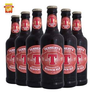 英國(guó)進(jìn)口，Tennent's 替牌 蘇格蘭艾爾啤酒330mL*6瓶 贈(zèng)若渴經(jīng)典氣泡莫吉托200mL*6瓶