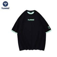 Hummel 大黄蜂 拼色情侣时尚圆领半袖T恤（80~200斤）4色