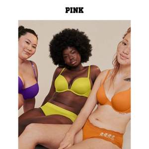 Victoria's Secret 维多利亚的秘密 Pink Logo腰带低腰棉质内裤*3件 多色