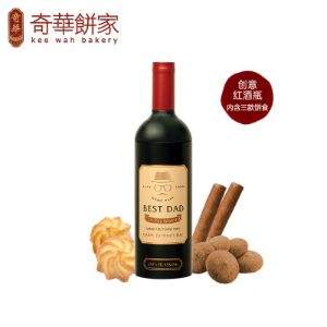 中國香港 奇華餅家 創(chuàng)意紅酒瓶蛋卷禮盒裝