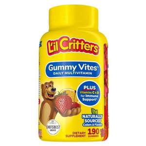 L'il Critters 丽贵 小熊糖 儿童综合维生素软糖190粒 