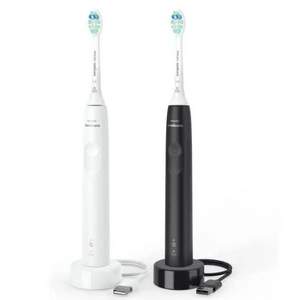 Philips 飛利浦 3100系列 HX3675/24 鉆石亮白牙刷套裝 黑色+白色