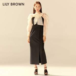 Lily Brown 莉莉布朗 23夏新款蝴蝶结衬衫吊带连衣裙两件套 LWFO231031