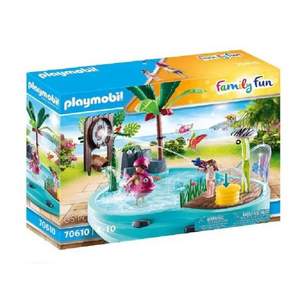 Playmobil 摩比世界 带注水器的趣味泳池 70610