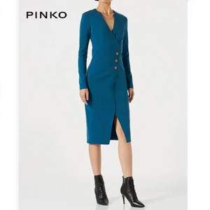 Pinko 品高 女式金色纽扣连衣裙 1G18KU_1739