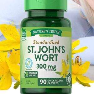 缓解焦虑，Nature's Truth 自然之珍 圣约翰草提取物胶囊 300mg*90粒*2瓶