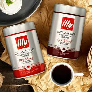 <span>臨期白菜！</span>意大利進(jìn)口 illy 意利 深度烘培咖啡粉250g*1罐