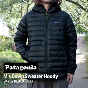 Patagonia 巴塔哥尼亚 Down Sweater 男士800蓬轻薄连帽羽绒服 黑色L码