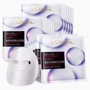 L'OREAL PARIS 歐萊雅 復(fù)顏玻尿酸水光充盈導(dǎo)入淡紋膨潤(rùn)面膜 15片+贈(zèng)18片
