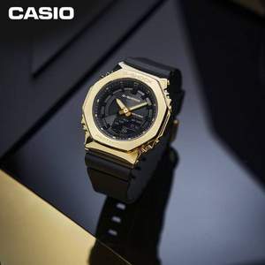 CASIO 卡西欧 G-SHOCK 黄金时代 新黑金系列 女士石英腕表 GM-S2100GB-1APR