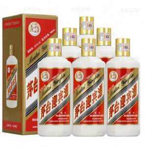 20点开始，MOUTAI 茅台 迎宾酒 飞天迎宾 酱香型白酒 53度 500ml*6瓶 