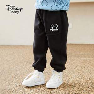 Disney Baby 迪士尼 儿童加绒保暖休闲长裤