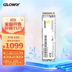 GLOWAY 光威 弈系列 NVMe M.2固态硬盘 4TB（PCIe 4.0）