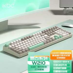 iKBC W210 2.4G无线 机械键盘（Cherry轴、PBT、108键）
