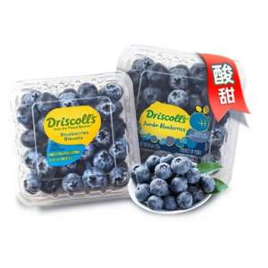 加州百年浆果世家，DRISCOLL'S 怡颗莓 秘鲁进口蓝莓 中果12mm+ 125g*4盒