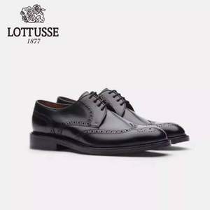 西班牙百年品牌，Lottusse 乐途仕 手工男士布洛克德比鞋 L6724