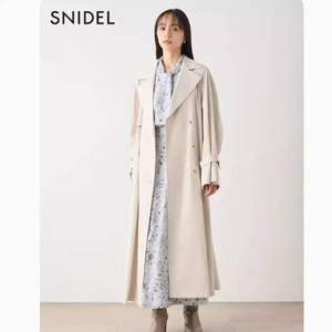 <span>直降￥150！</span>SNIDEL 2023秋冬新品 双排扣收腰系带翻领长款风衣外套 SWFC234080