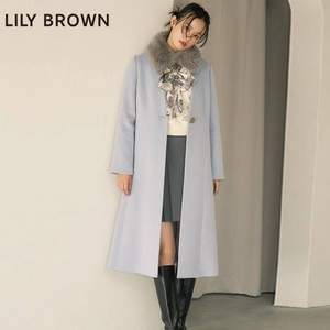 Lily Brown 莉莉布朗 2023秋冬新品 气质大V领一粒扣羊毛混纺大衣LWFC234036