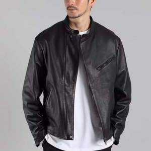 LANVIN en Bleu 浪凡蓝标 男士羊皮机车夹克236470