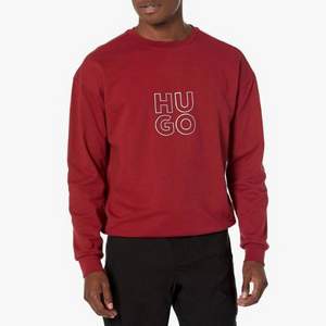 HUGO Hugo Boss 雨果·博斯 男士堆疊標志純棉圓領衛(wèi)衣 50501590