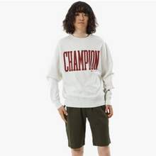 Champion 冠軍 2024春新款男士徽標(biāo)印花圓領(lǐng)毛圈套頭衛(wèi)衣 C3-Z016