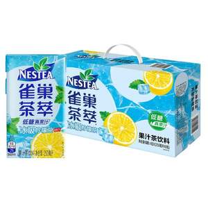 Nestle 雀巢 茶萃 低糖冰极柠檬茶果汁茶 250ml*24盒 多口味