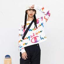 Champion 冠軍 EW-VSW10 女士扎染彩虹字母圓領(lǐng)套頭衛(wèi)衣